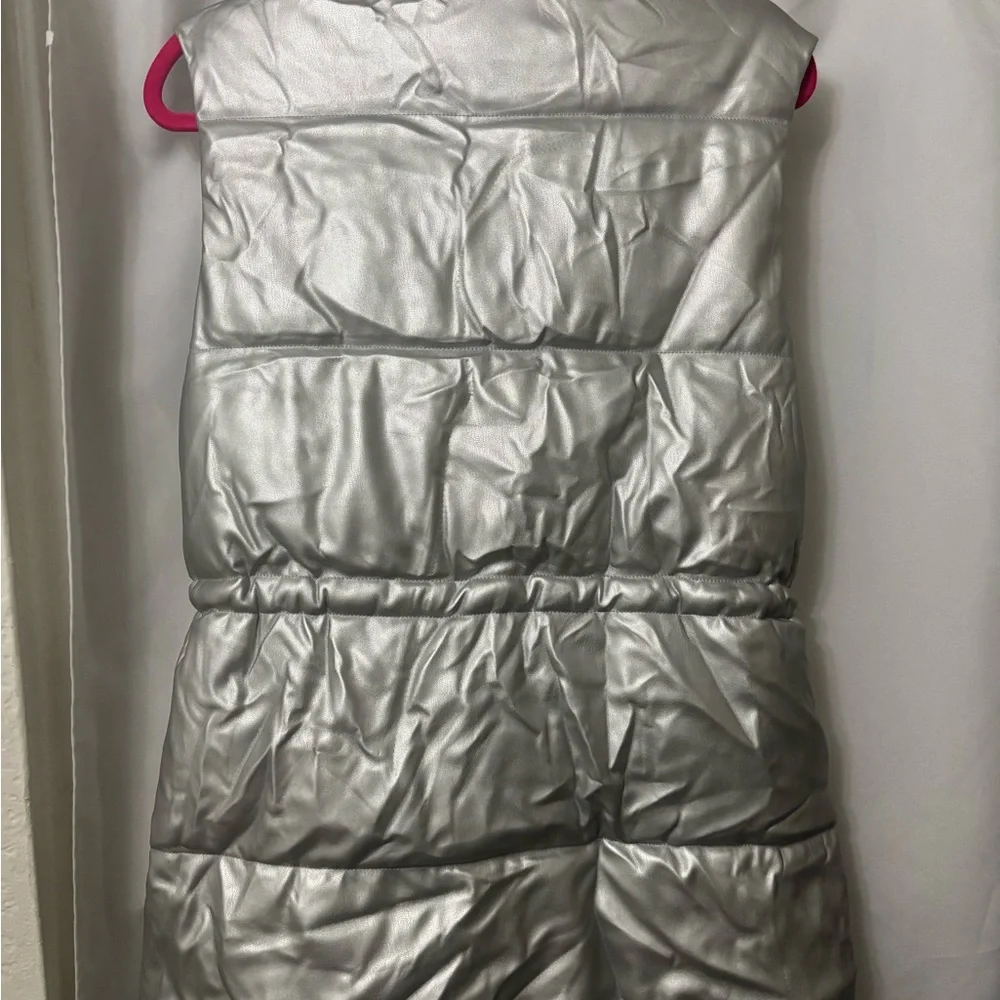 Fashion Nova Metallic Silver Vest